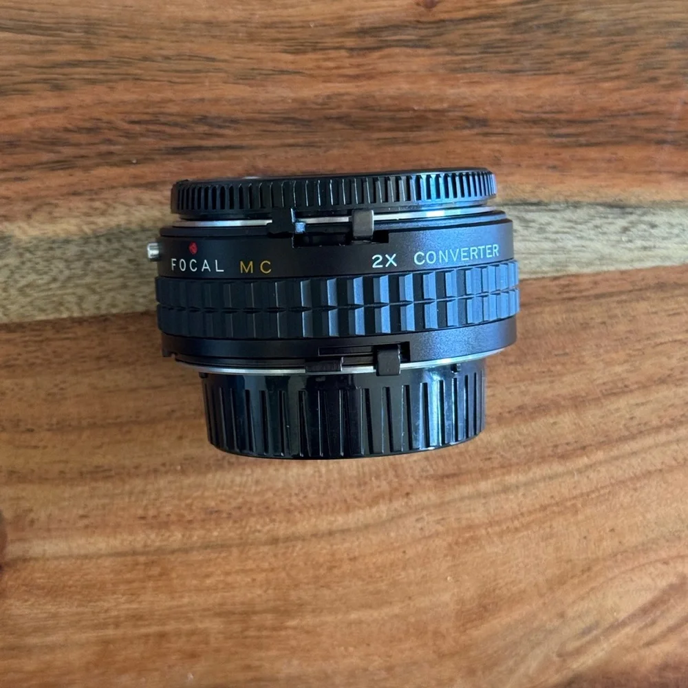 Vintage Minolta 2x Teleconverter Lens MD Mount with Original Leather Case + Box